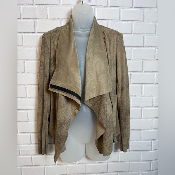 ZARA WOMAN Stylish Tan front zipper Jacket/size M - Picture 2 of 9
